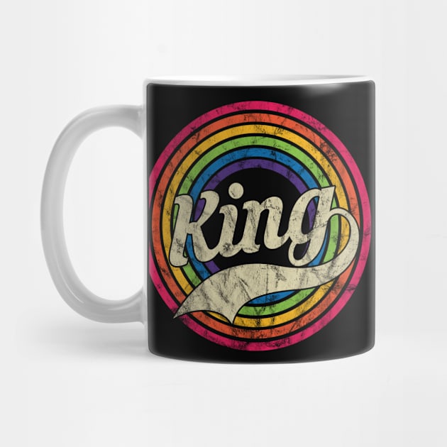 King - Retro Rainbow Faded-Style by MaydenArt